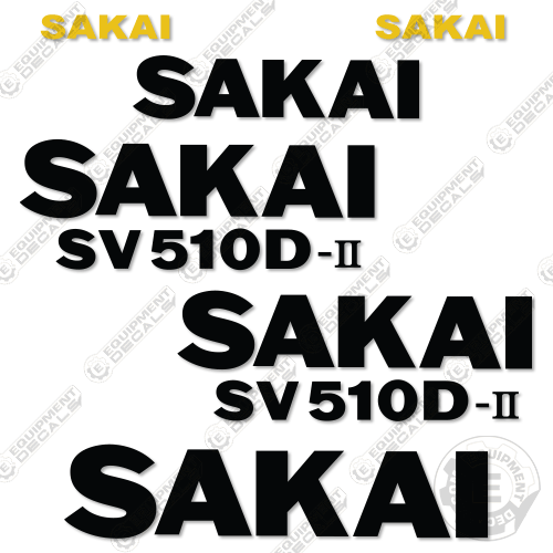 Fits Sakai SV510D-II Decal Kit Roller 510, 510d, decal kit, sv, sv510, sv510d