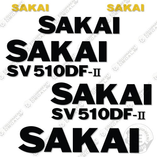 Fits Sakai SV510DF-II Decal Kit Roller 510, 510d, 510df, decal kit, sv, sv510, sv510df