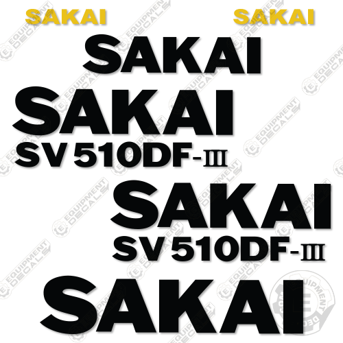 Fits Sakai SV510DF-III Decal Kit Roller 510, 510d, 510df, decal kit, sv, sv510, sv510df