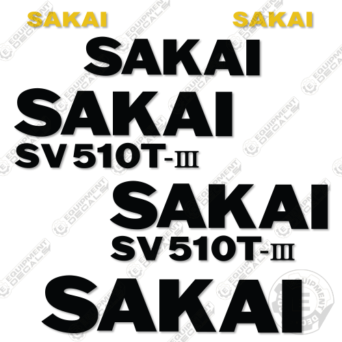 Fits Sakai SV510T-III Decal Kit Roller 510, 510t, decal kit, sv, sv510, sv510t