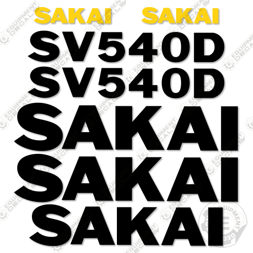 Fits Sakai SV540D Decal Kit Roller 540, 540d, decal kit, sv, sv540, sv540d