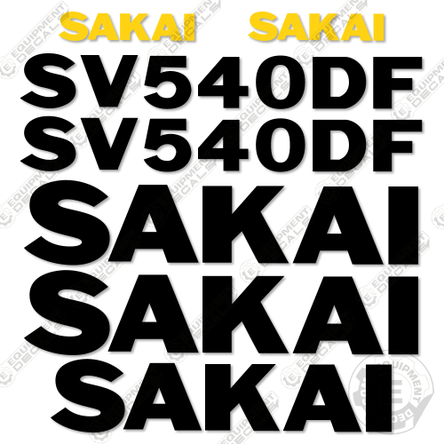 Fits Sakai SV540DF Decal Kit Roller 540, 540d, decal kit, sv, sv540, sv540d