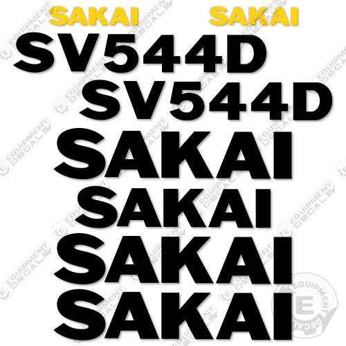 Fits Sakai SV544D Decal Kit Roller 544, 544d, decal kit, sv, sv544, sv544d