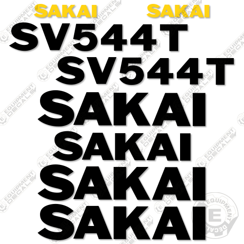 Fits Sakai SV544T Decal Kit Roller 544, 544t, decal kit, sv, sv544, sv544t