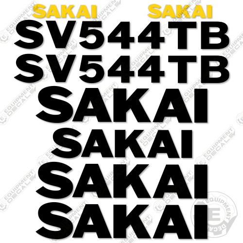 Fits Sakai SV544TB Decal Kit Roller 544, 544t, decal kit, sv, sv544, sv544t