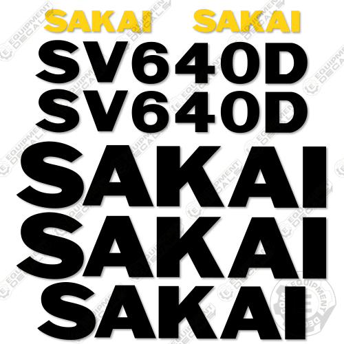 Fits Sakai SV640D Decal Kit Roller 640, 640d, decal kit, sv, sv640, sv640d