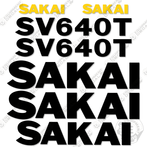 Fits Sakai SV640T Decal Kit Roller 640, 640t, decal kit, sv, sv640, sv640t