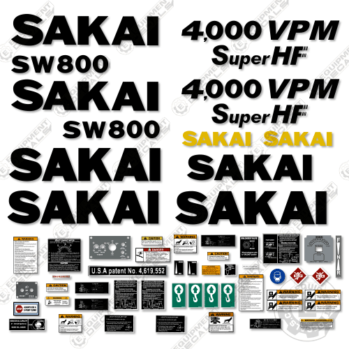 Fits Sakai SW800 Decal Kit Roller 800, decal kit, sw800