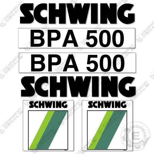 Fits Schwing BPA500 Decal Kit Trailer Pump 500, bpa-500, bpa500, decal kit