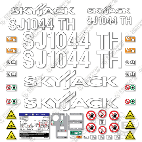 Fits SkyJack SJ1044TH Decal Kit Boom Lift 1044, 1044th, sj1044, sj1044th, sky-jack, skyjack