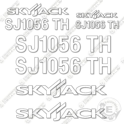 Fits SkyJack SJ1056TH Decal Kit Boom Lift (White Cut ONLY) 1056, 1056th, sj1056, sj1056th, sky-jack, skyjack