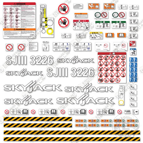 Fits SkyJack SJLLL3226 Decal Kit Scissor Lift sj3226, sjlll, sky-jack, skyjack