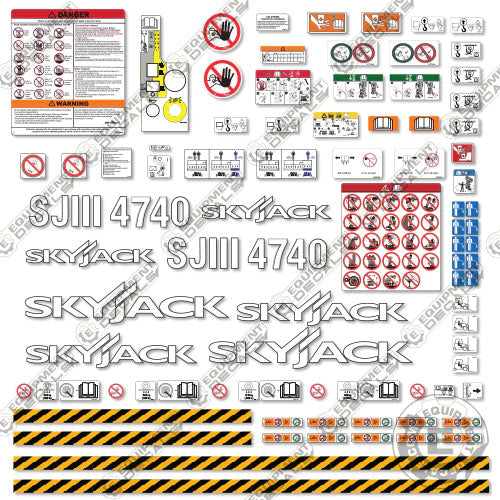 Fits SkyJack SJLLL4740 Decal Kit Scissor Lift 4740, sjlll, sky-jack, skyjack