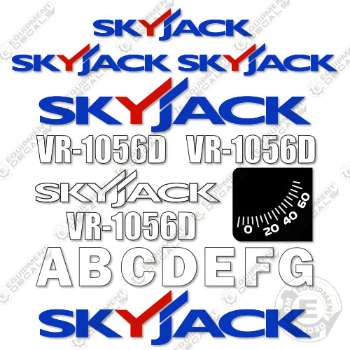 Fits Skyjack VR-1056D Decal Kit Telehandler Forklift 1056, 1056d, decal kit, telescopic, vr-1056d, vr1056, vr1056d