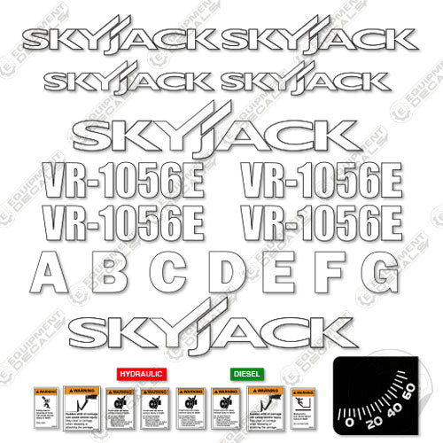 Fits Skyjack VR-1056E Decal Kit Telehandler 1056, 1056d, 1056e, decal kit, telescopic, vr1056, vr1056e