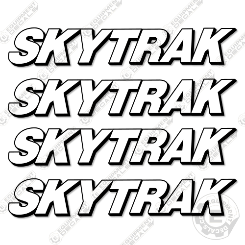 Fits JLG Skytrack Logos from 8042 Decal Kit (Set of 4) Telehandler decal kit, fork, fork-lift, forklift, lift, telescopic