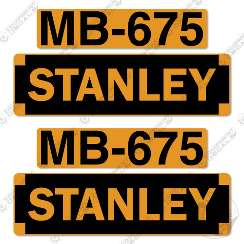 Fits Stanley MB-675 Decal Kit Hydraulic Hammer 675, decal kit, mb-675, mb675