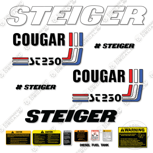 Fits Steiger Cougar ST250 Decal Kit Tractor 250, decal kit, st-250, st250