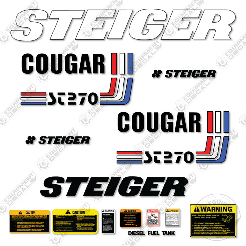 Fits Steiger Cougar ST270 Decal Kit Tractor 270, decal kit, st-270, st270