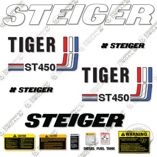 Fits Steiger Tiger ST450 Decal Kit Tractor 450, decal kit, st450