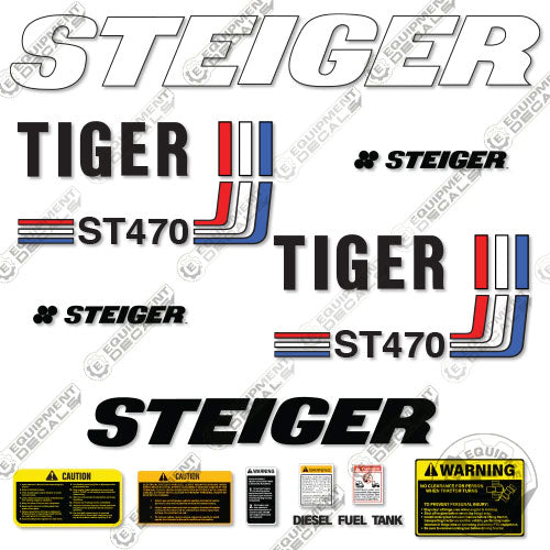 Fits Steiger Tiger ST470 Decal Kit Tractor 470, decal kit, st470