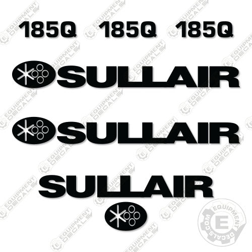 Fits Sullair 185Q Decal Kit Air Compressor 185, 185q, decal kit, sollair