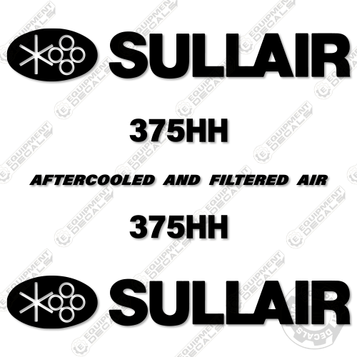 Fits Sullair 375HH Decal Kit Air Compressor 375, decal kit, sollair