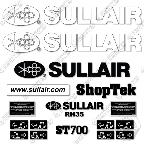 Fits Sullair ST-700 Decal Kit Air Compressor decal kit, sollair