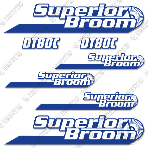 Fits Superior Broom DT80C Decal Kit Sweeper 80c, decal kit, dt80, dt80c