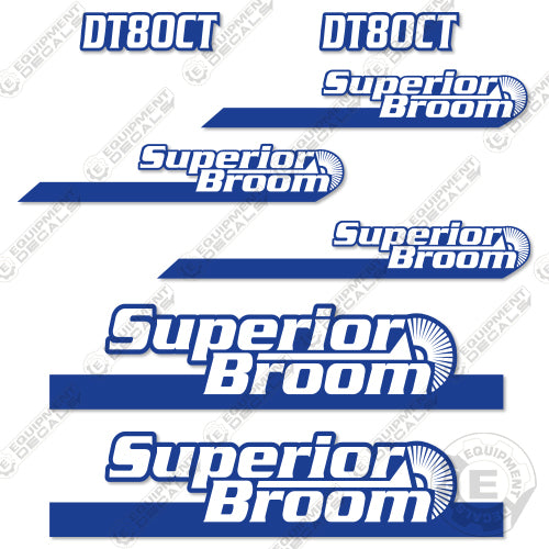 Fits Superior Broom DT80CT Decal Kit Sweeper 80c, 80ct, decal kit, dt80, dt80c, dt80ct