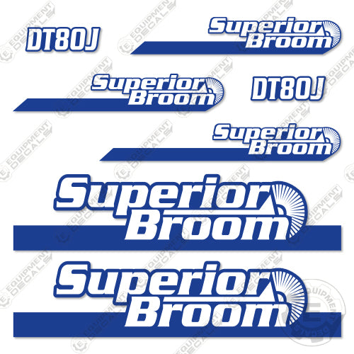 Fits Superior Broom DT80J Decal Kit Sweeper 80j, decal kit, dt80, dt80 j, dt80j