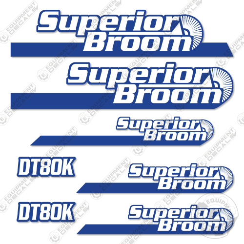 Fits Superior Broom DT80K Decal Kit Sweeper 80K, decal kit, dt80, DT80K, sweep, sweeper