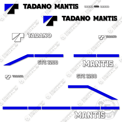 Fits Tadano Mantis GTC 1200 Decal Kit Crane Truck decal kit