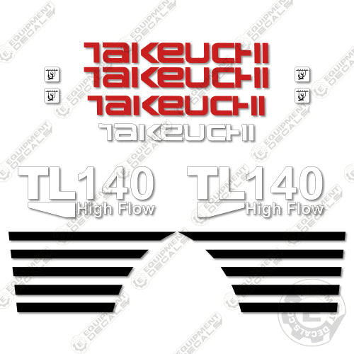 Fits Takeuchi TL140 Decal Kit Skid Steer Loader 140, decal kit, tl