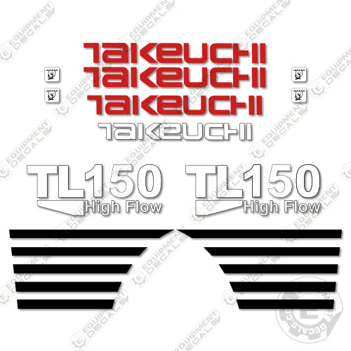 Fits Takeuchi TL150 Skid Steer Loader Equipment Decal decal kit