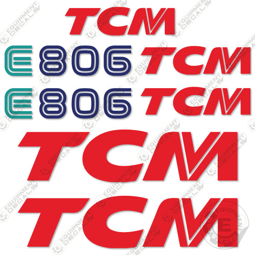 Fits TCM E806 Decal Kit Wheel Loader 806, decal kit, e806