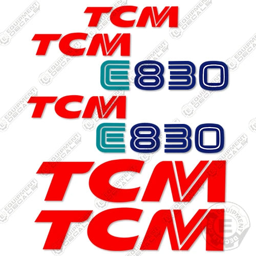 Fits TCM E830 Decal Kit Wheel Loader 830, decal kit, e-830, e830