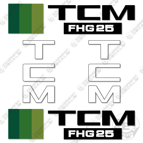 Fits TCM FHG25 Decal Kit Forklift 25, decal kit, fhg, fhg25