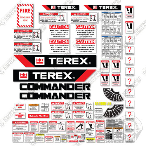 Fits Terex C6060 Commander Decal Kit Digger Derrick 6060, decal kit