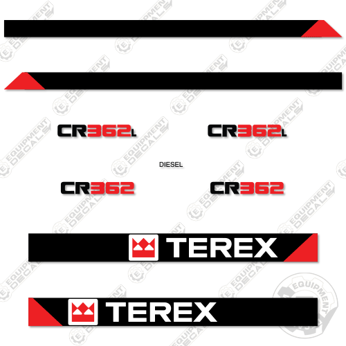 Fits Terex CR362 / CR362L Decal Kit Paver 362, 362L, decal kit, rm, rx