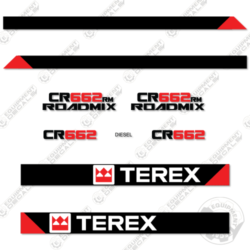 Fits Terex CR662/ CR662RX Decal Kit Paver 662, CR662, decal kit