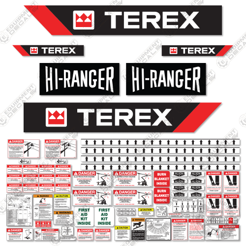 Fits Terex Hi-Ranger 5TC-55 Decal Kit decal kit, hi, ranger