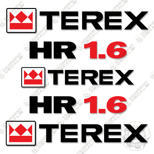 Fits Terex HR 1.6 Mini Excavator Decal Kit 16, decal kit