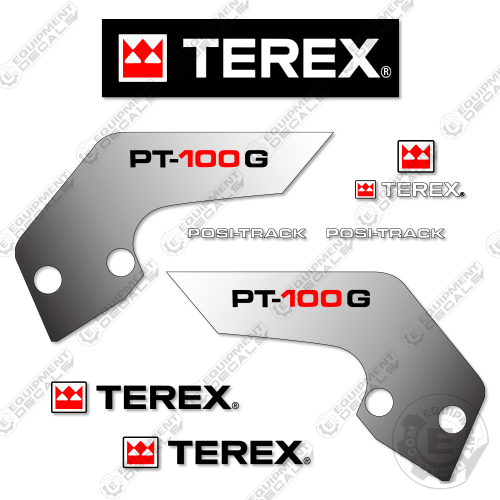 Fits Terex PT-100G Decal Kit Compact Track Loader 100, decal kit, g, PT, pt100g