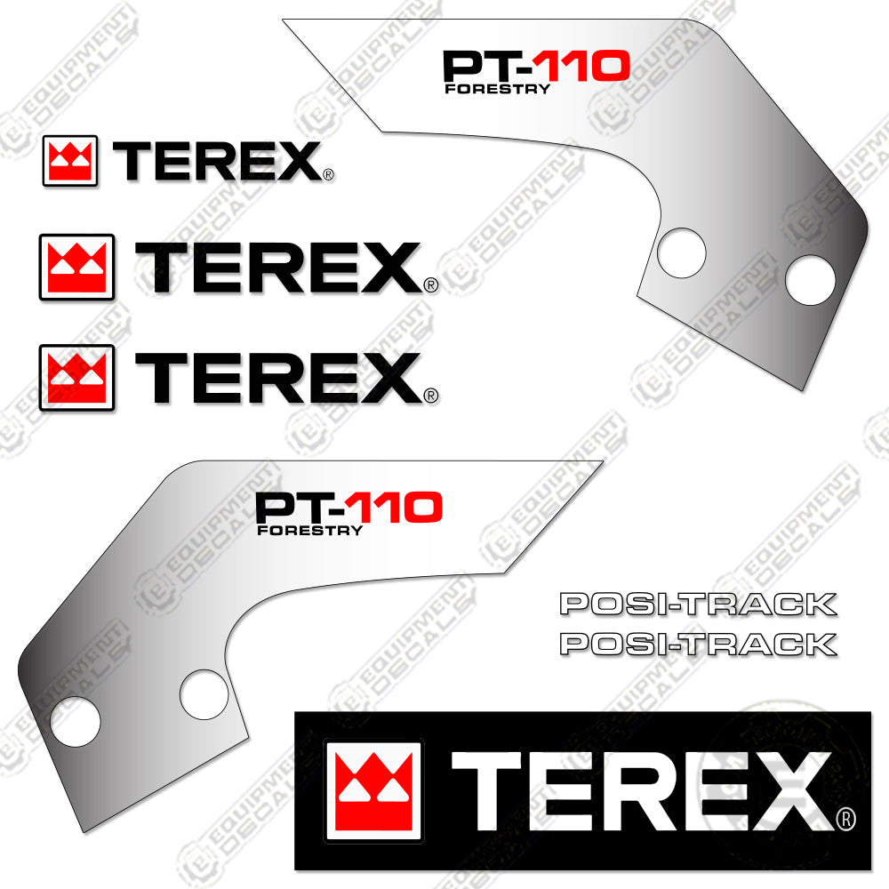 Fits Terex PT-110 Decal Kit Skid Steer Loader 110, decal kit, PT