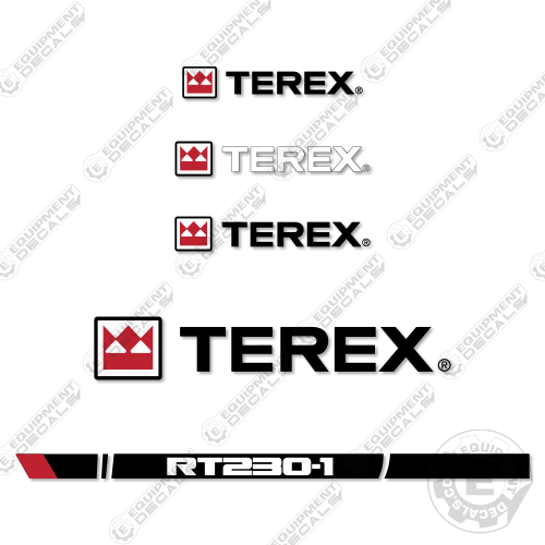 Fits Terex RT230-1 Decal Kit Crane Truck decal kit