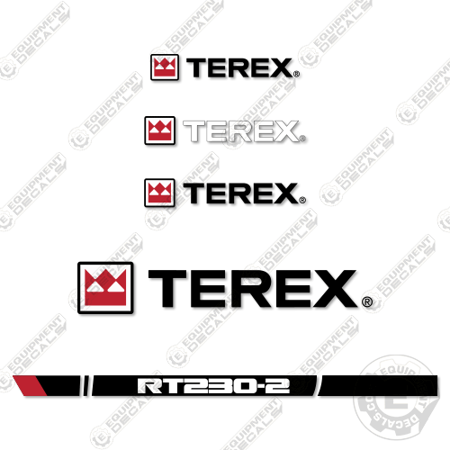 Fits Terex RT230-2 Decal Kit Crane Truck decal kit