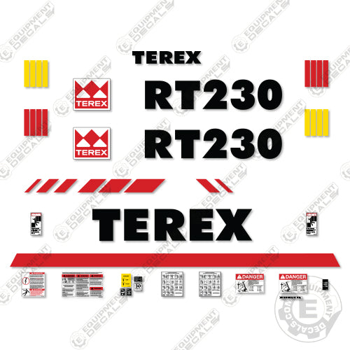 Fits Terex RT230 Decal Kit Crane 230, decal kit, rt, rt-230, rt230