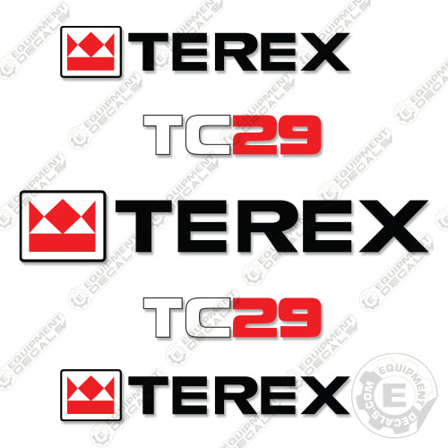 Fits Terex TC29 Mini Excavator Decal Kit 2006 2006, 29, decal kit