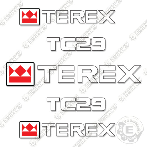 Fits Terex TC29 Mini Excavator Decal Kit 2013 2013, 29, decal kit